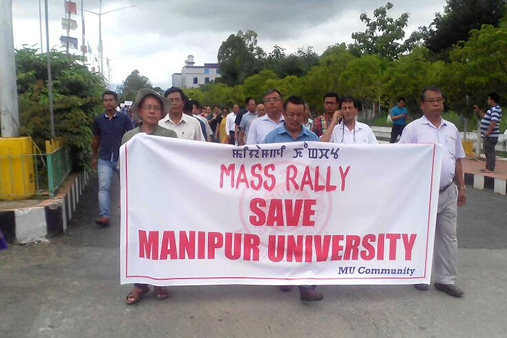Wiped Out Whiteboards: Protests Against Manipur University VC Spiral Out Of Control