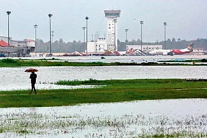 Runaway River On Kochi’s Flight Path