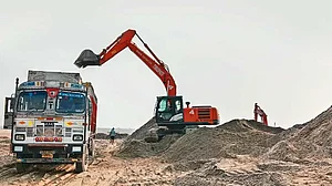 Representative image of illegal mining in Haryana