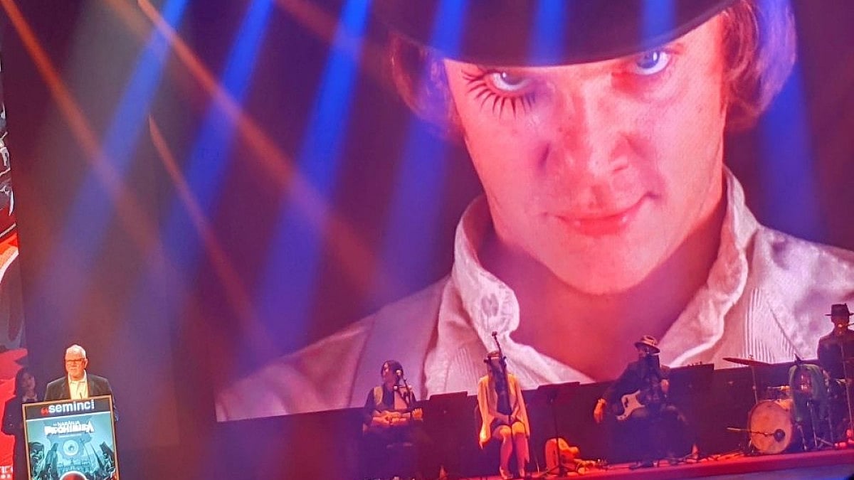 Malcolm McDowell inaugurating Seminci Festival