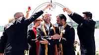 Michael Giangrasso and Balbir Krishan on their wedding day. 