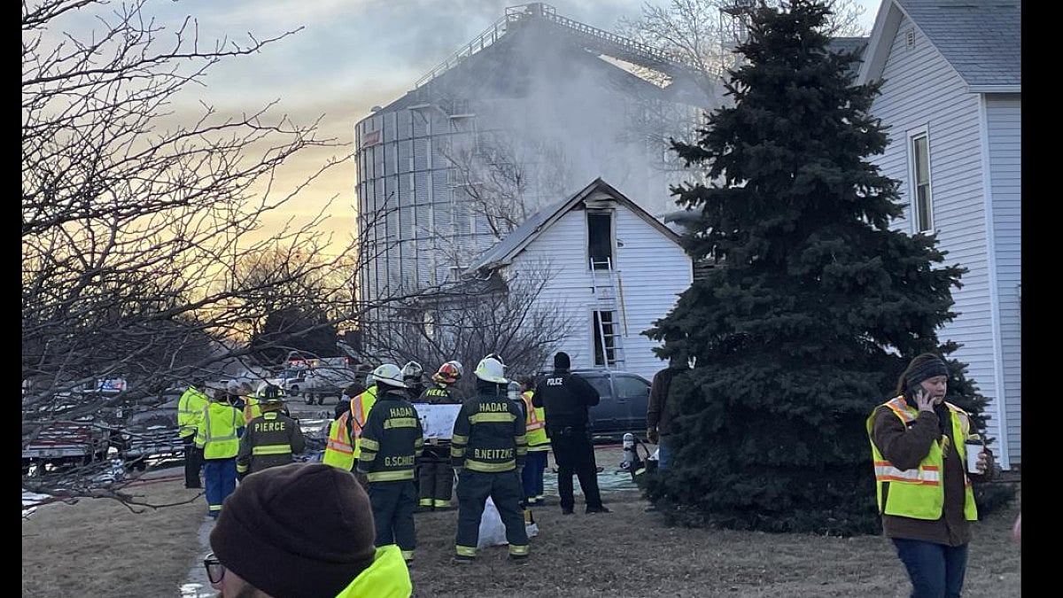 Firefighters rushed to the spot in Nebraska after getting a call 