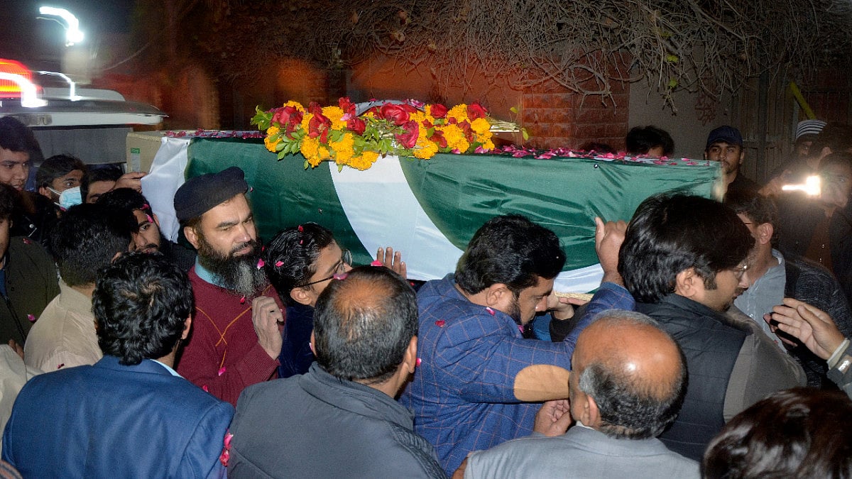 Relatives and friends carry the body of a Pakistani army soldier, who was killed during a gun-battle with militants in Balochistan.
