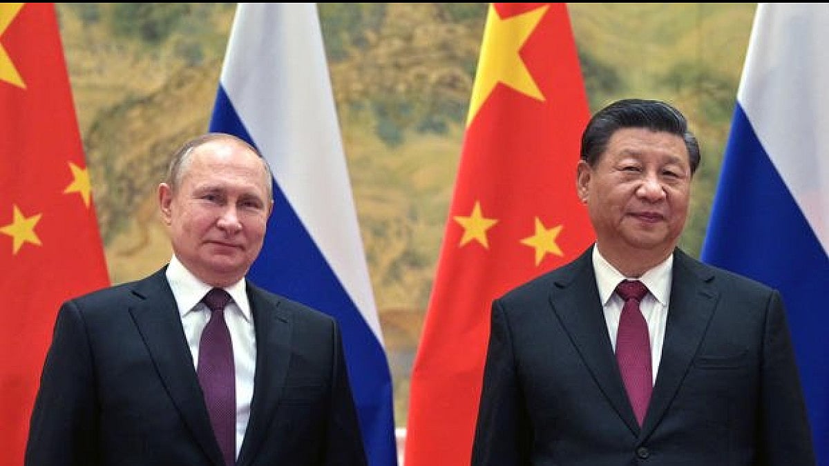 Chinese President Xi Jinping, right, and Russian President Vladimir Putin in Beijing, China.