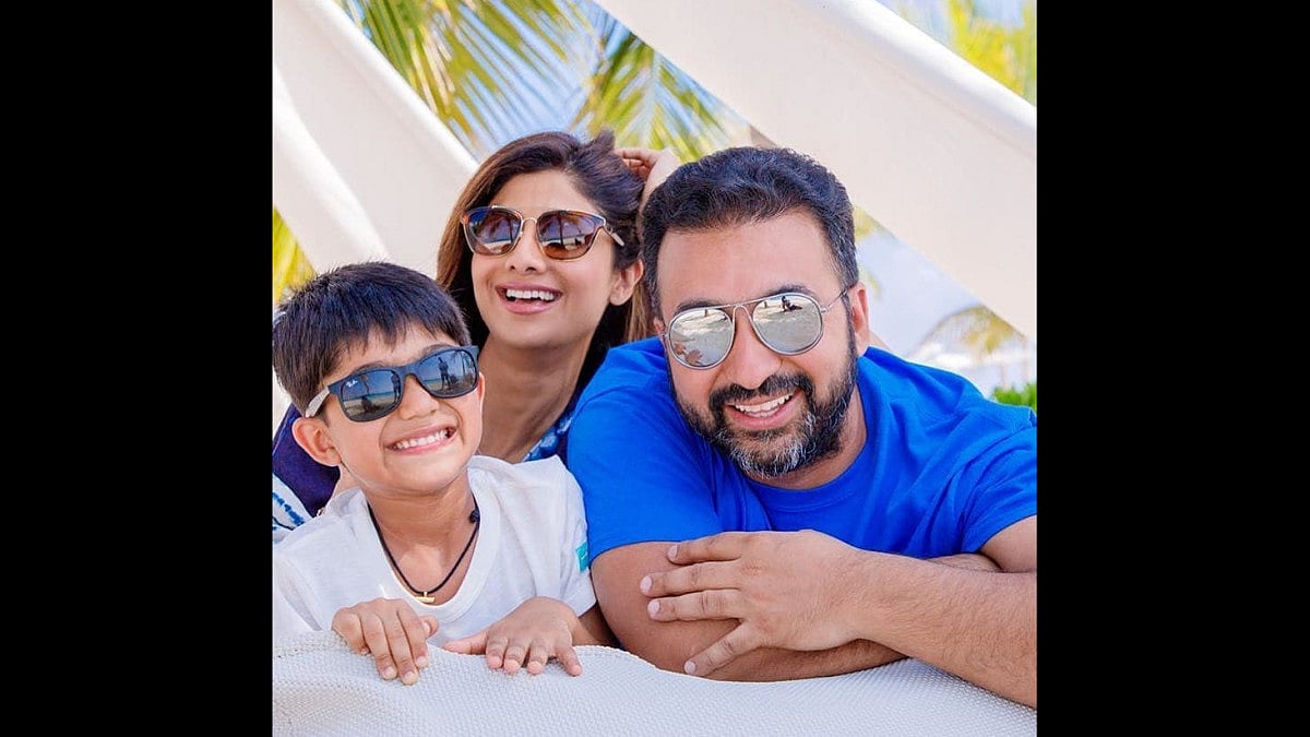 Raj Kundra With His Family