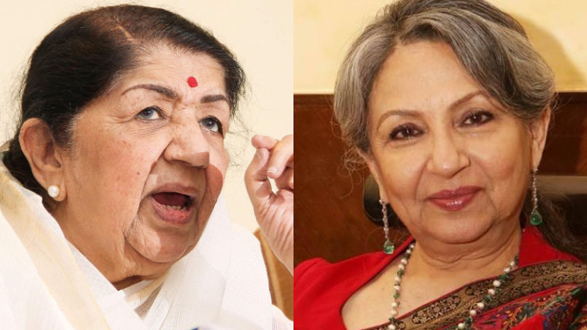 Lata Mangeshkar and Sharmila Tagore