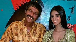 Chunky Panday with Ananya Panday