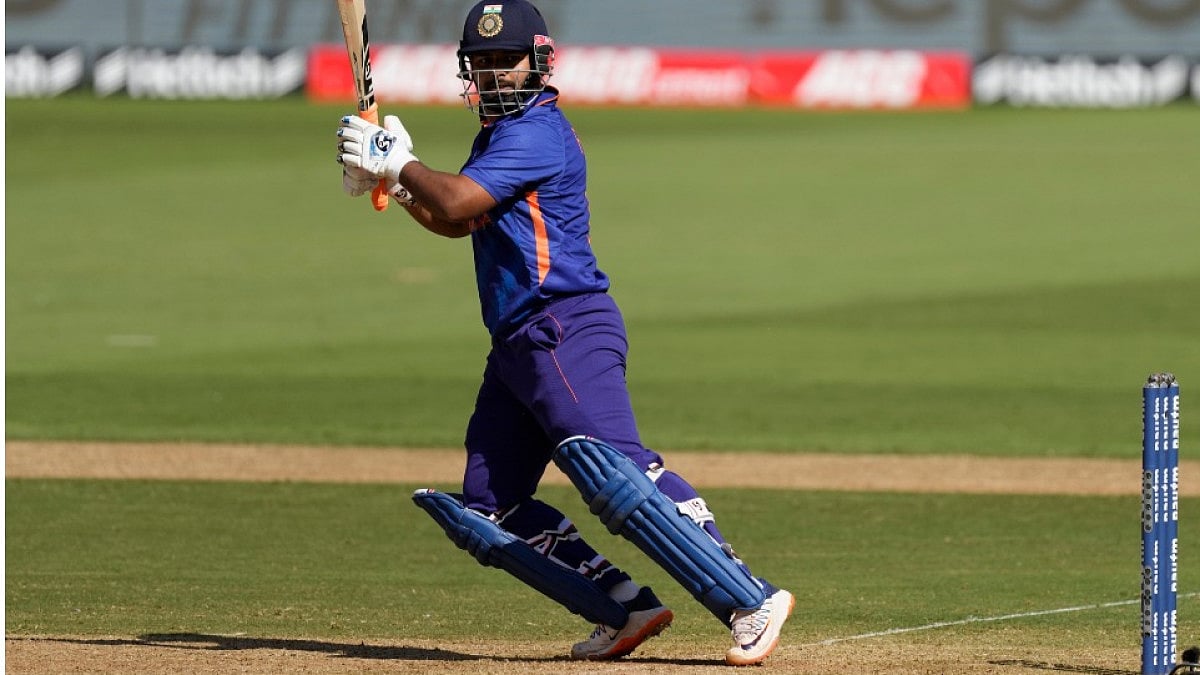 India's Rishabh Pant in action against West Indies in the 3rd ODI in Ahmedabad on Friday.  