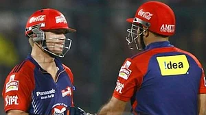 David Warner (R) made his IPL debut with Delhi Daredevils in 2009.
