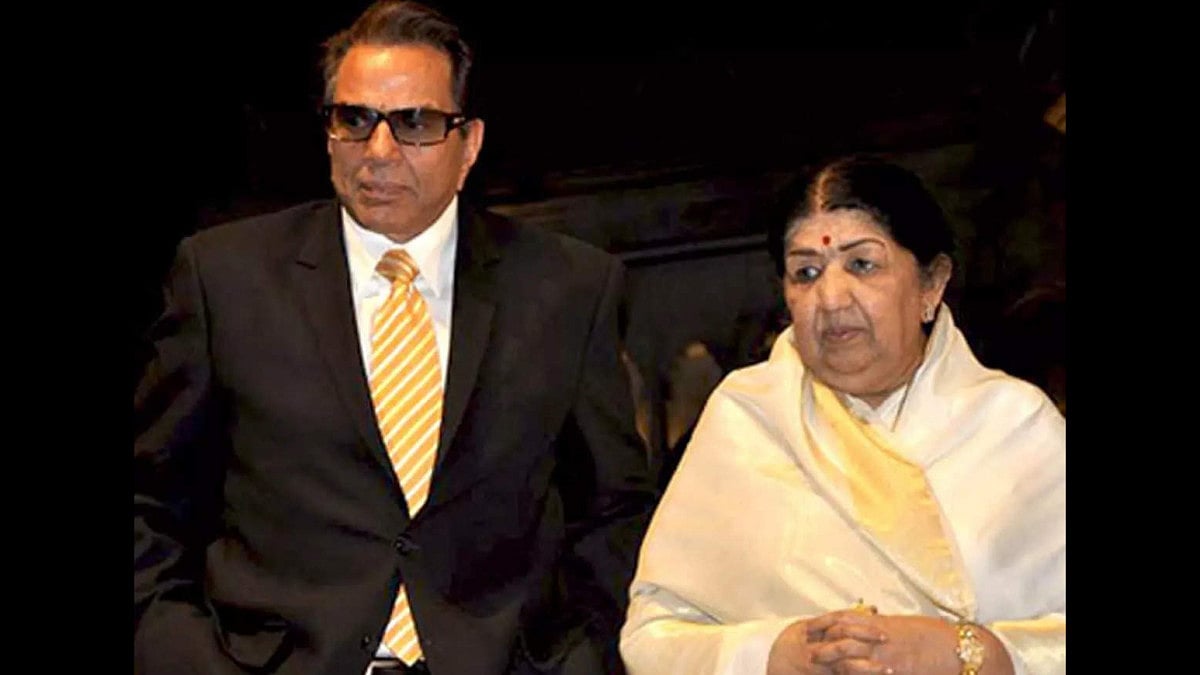Dharmendra and Lata Mangeshkar