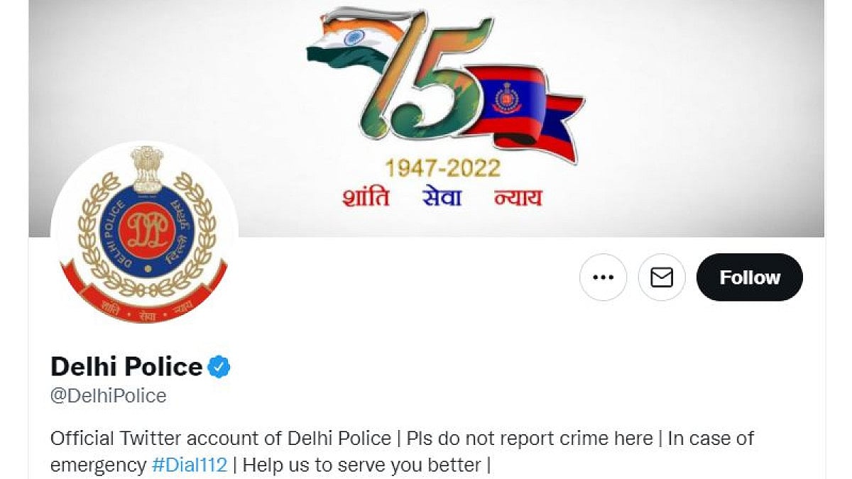 Delhi Police's Twitter Account