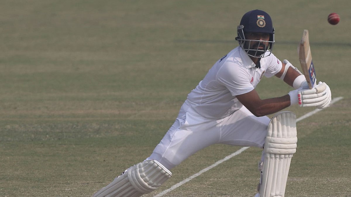 Ajinkya Rahane and Sarfaraz Khan were in an unbeaten stand of 219 runs.