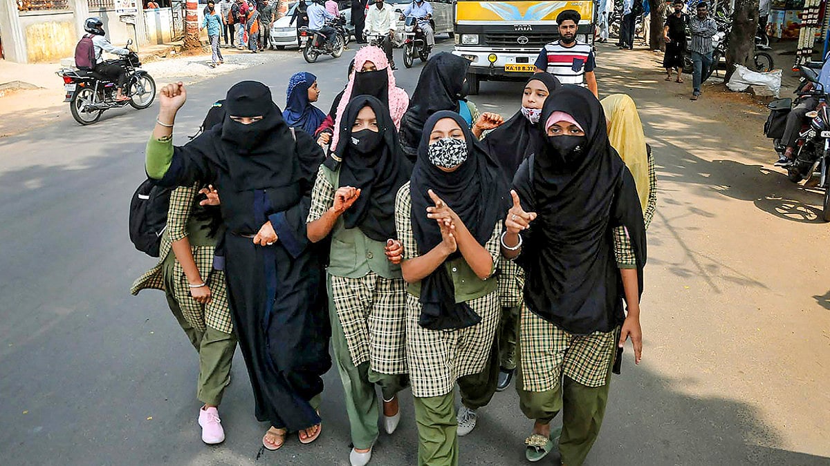 Karnataka Hijab Row: 58 Students Suspended In Shivamogga For Wearing Headscarves, Holding Protest
