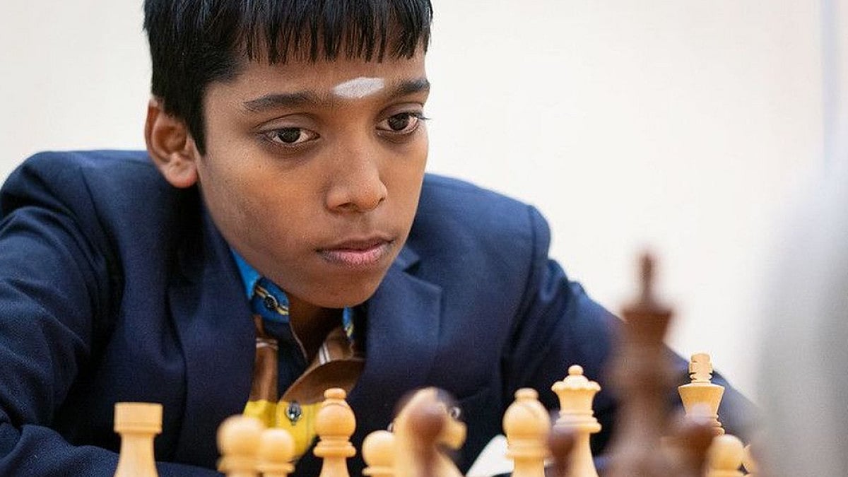 R Praggnanandhaa lies in joint 12th spot after eight rounds with eight points at Airthings Masters.