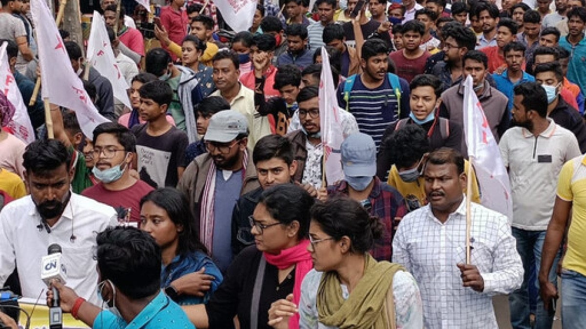 Protest Rally In West Bengal Following Anish Khan's Death Demanding Arrest Of Police Personnel