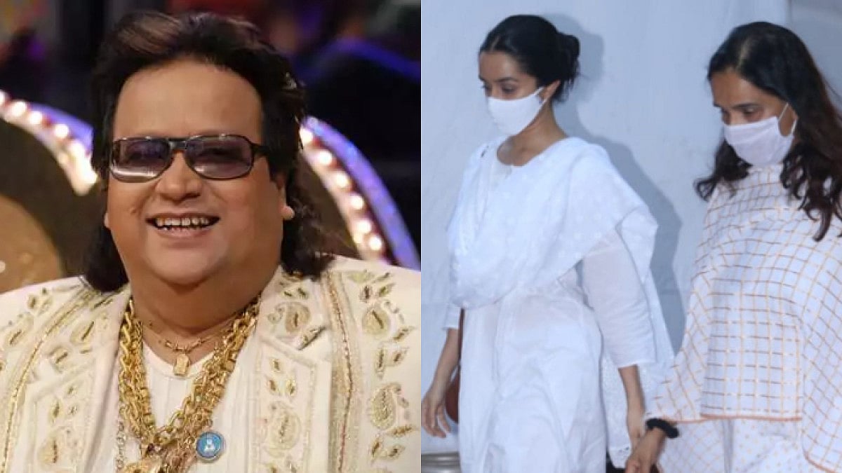 Shraddha Kapoor at Bappi Lahiri's prayer meet with mother Shivangi Kolhapure