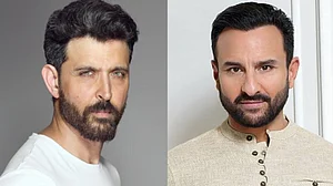 Bollywood actors Hrithik Roshan and Saif Ali Khan