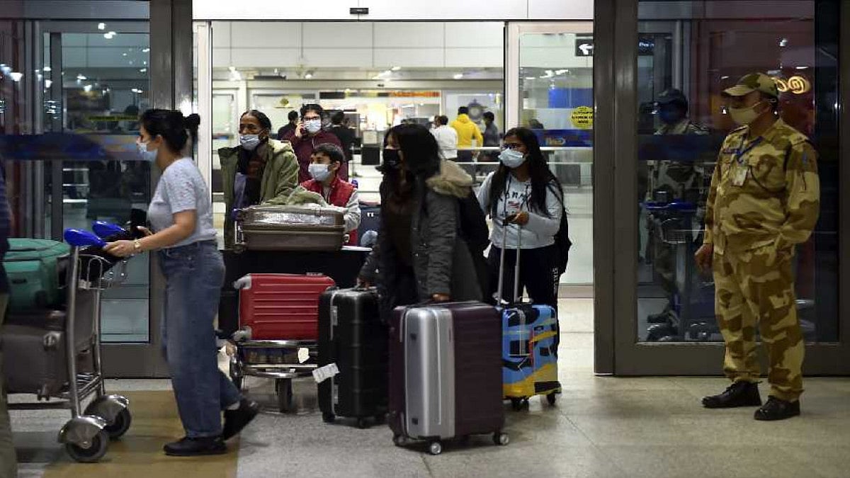 Indian returnees from Ukraine come out of New Delhi airport.(File-Representational image)
