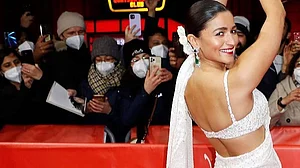 Actress Alia Bhatt during promotions of Gangubhai Kathiawadi