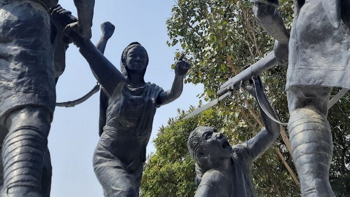 Statue of Nupi Lan in Imphal, Manipur 