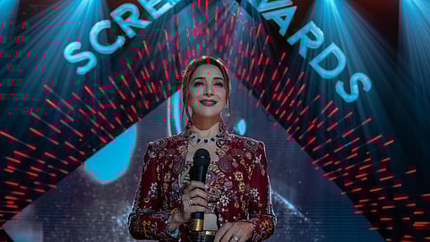 Madhuri Dixit in a still from her new Netflix web series 'The Fame Game'