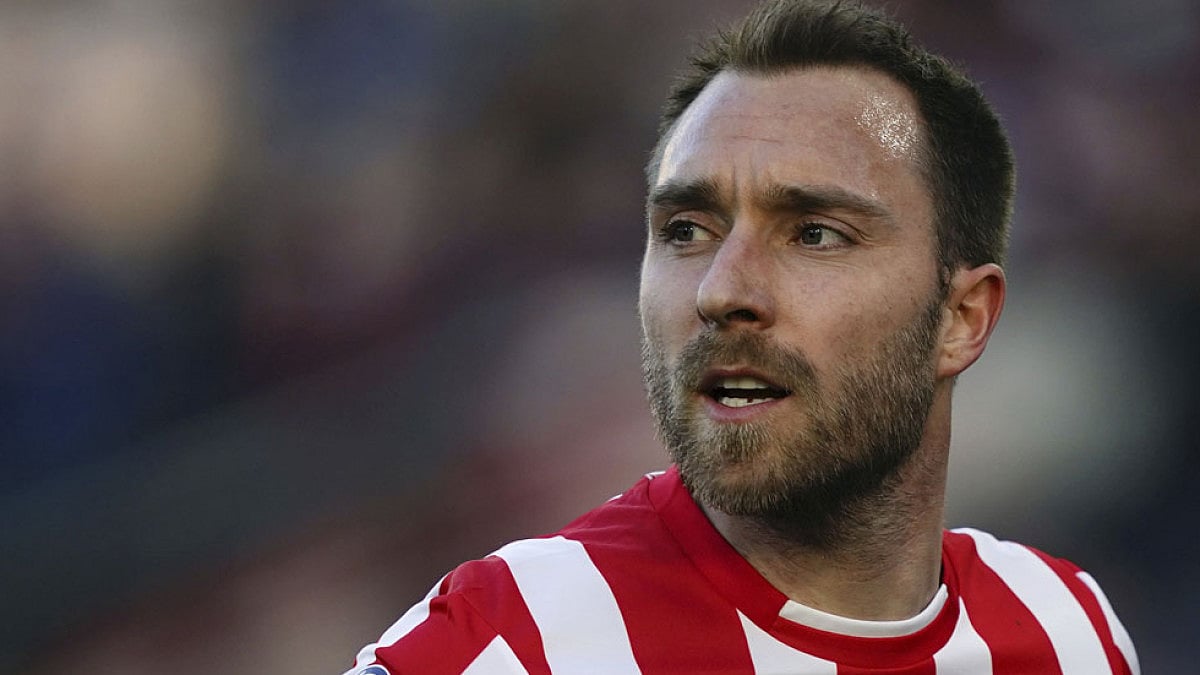 Brentford's Christian Eriksen during their EPL match against Newcastle United. - null