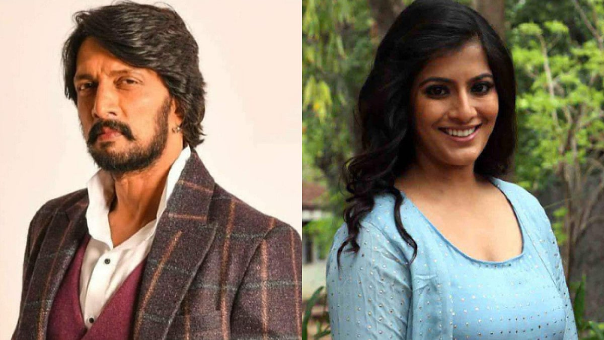 Kiccha Sudeepa and Varalaxmi Sarathkumar