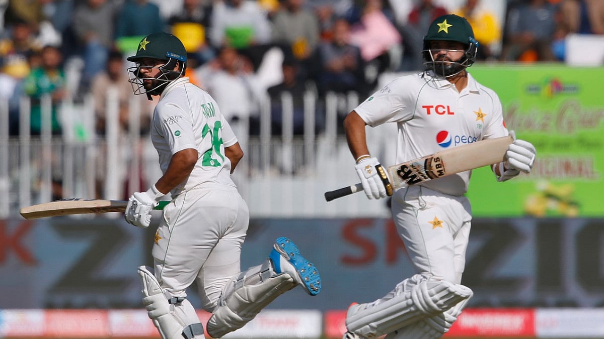 Imam-ul-Haq (L) and Azhar Ali in Rawalpindi on Friday. Check PAK Vs AUS highlights here.