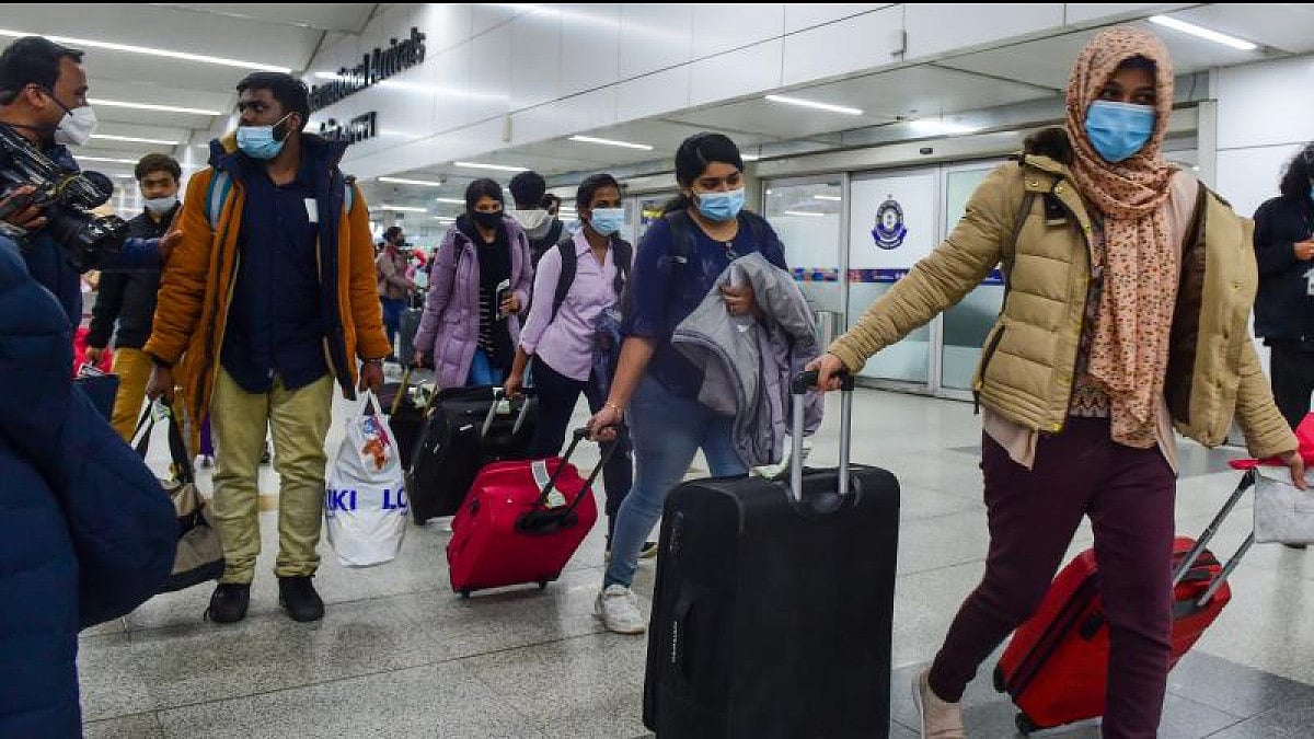 Representative image of Indians returning from Ukraine to India