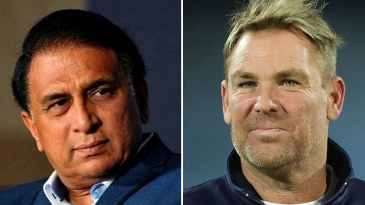 Sunil Gavaskar (L) later apologized for his ill-timed comment on Shane Warne.