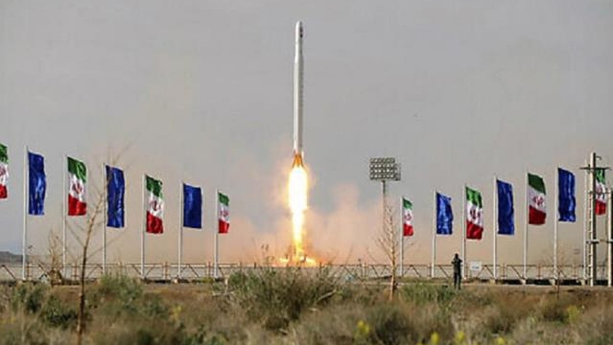 An Iranian rocket carrying a satellite is launched from an undisclosed site 