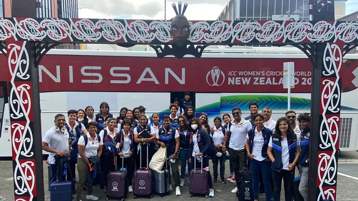 India women's cricket team reached Hamilton on Monday.