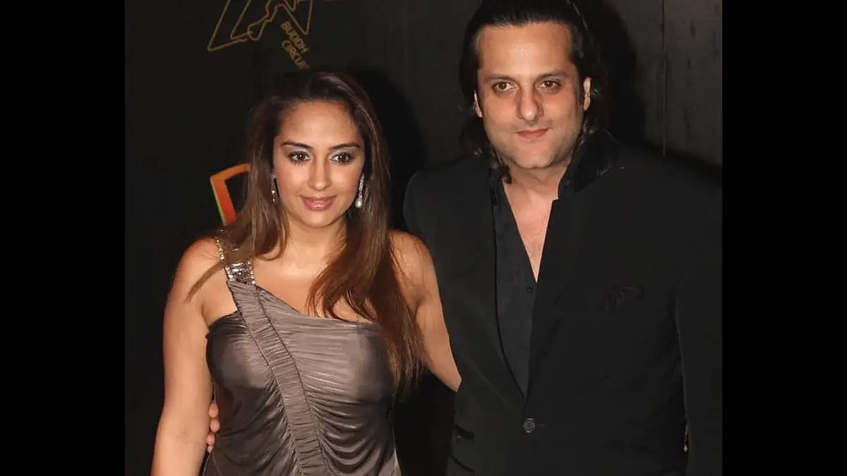 Actor Fardeen Khan with wife Natasha Madhwani