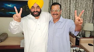 Bhagwant Maan with Arvind Kejriwal