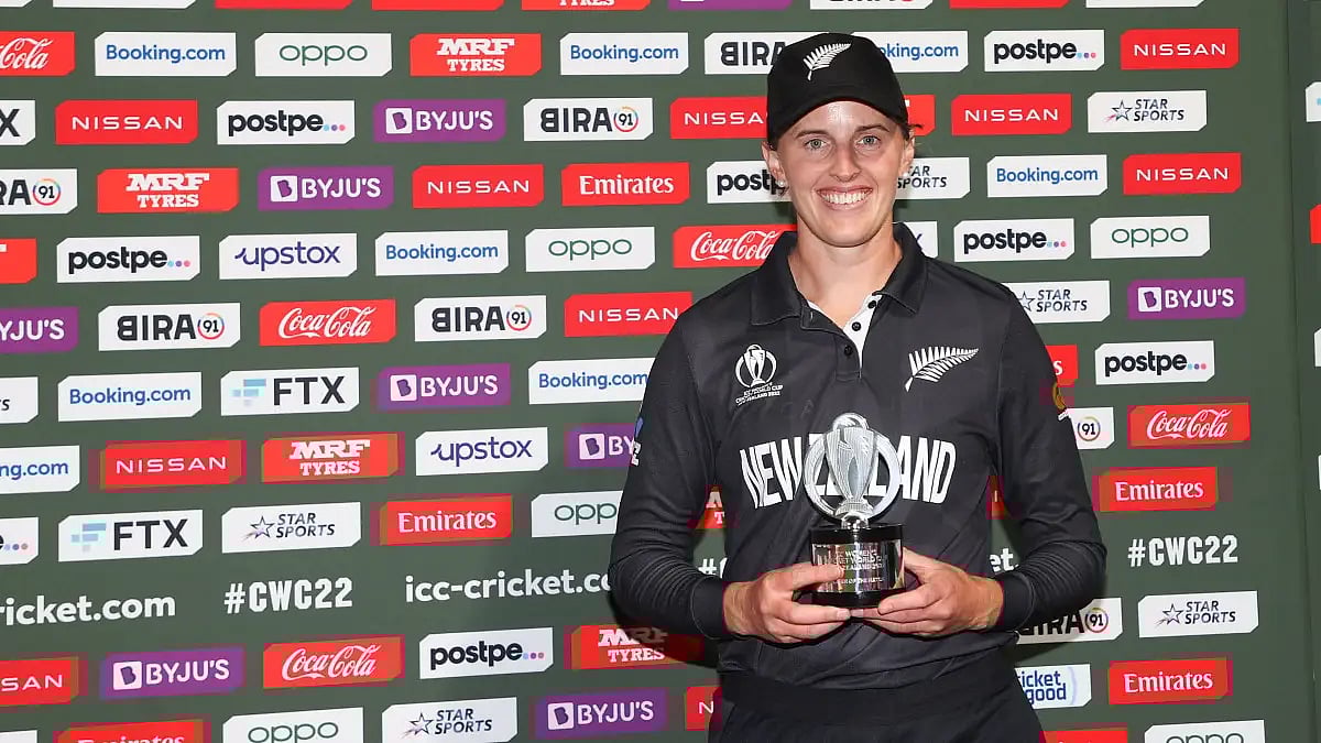 Amy Satterthwaite was the Play of the Match against India for her useful 75 in Hamilton.