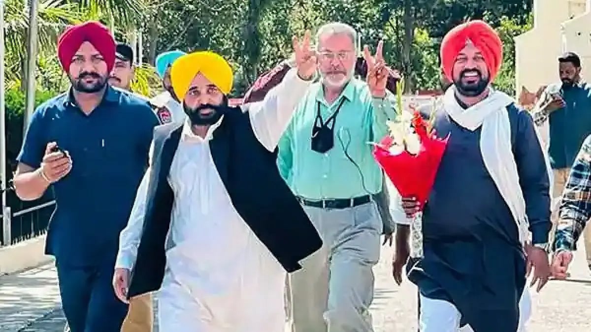 AAP's Chief Ministerial candidate Bhagwant Mann. (File photo)