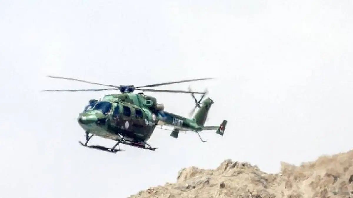 Army chopper crash in north Kashmir, on 11th March 2022.(Representational image)