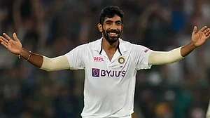 Jasprit Bumrah celebrates one of his wickets against Sri Lanka in the first Test. Get highlights of IND vs SL.