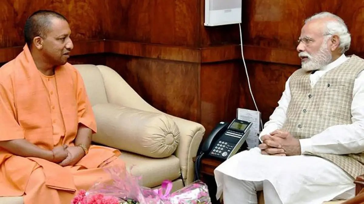 UP CM Yogi Adityanath meets PM Narendra Modi in New Delhi.(File photo)