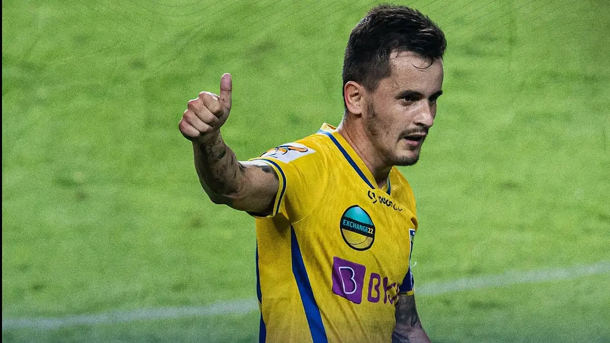 Adrian Luna scored for Kerala Blasters in the second leg game against Jamshedpur FC in ISL 2021-22.