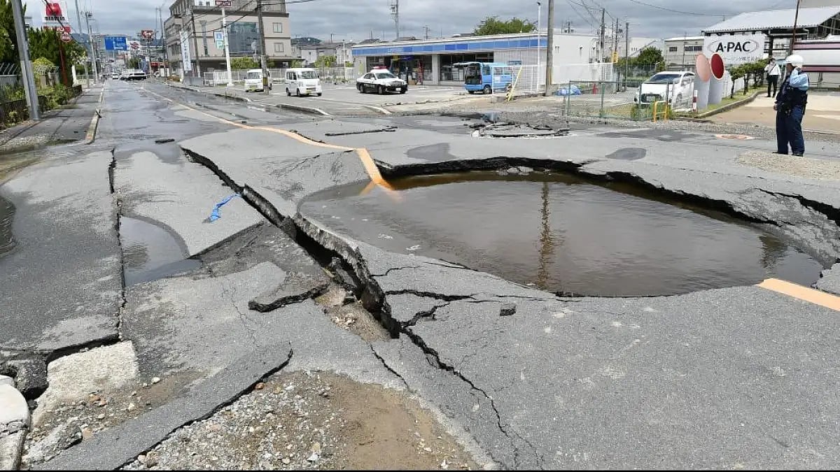 Representative image of damage from earthquake