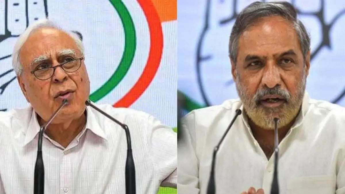 Congress leaders Kapil Sibal, Anand Sharma who attended G-23 meeting