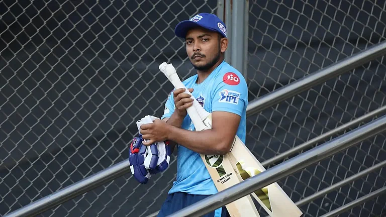 Prithvi Shaw during the 2021 IPL season - File