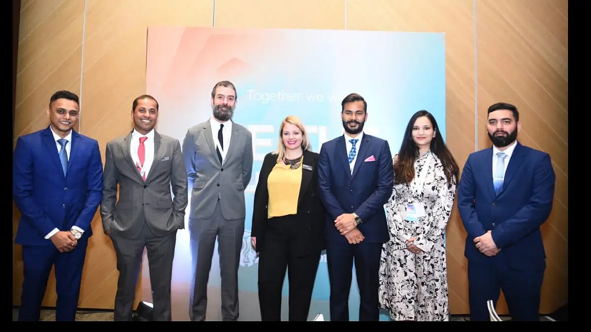 Daniel Cuffe- Director of Recruitment at University of East London were Amol Varpe, Managing Director - Global Student Centre, Ashleigh Veres - Global Head of Sales and Marketing at Malvern International Pathway partner of UEL, Pavel Bawa - Senior Regional Manager - South Asia, Pallavi Sharma,  Recruitment Advisor - South Asia, Prateek Gupta, Recruitment Advisor - South Asians and Maulik Arya, Senior Recruitment Advisor - South Asia, Rohit Sharma of Quindara Events among others at the University of East London Leading Careers Meet 
