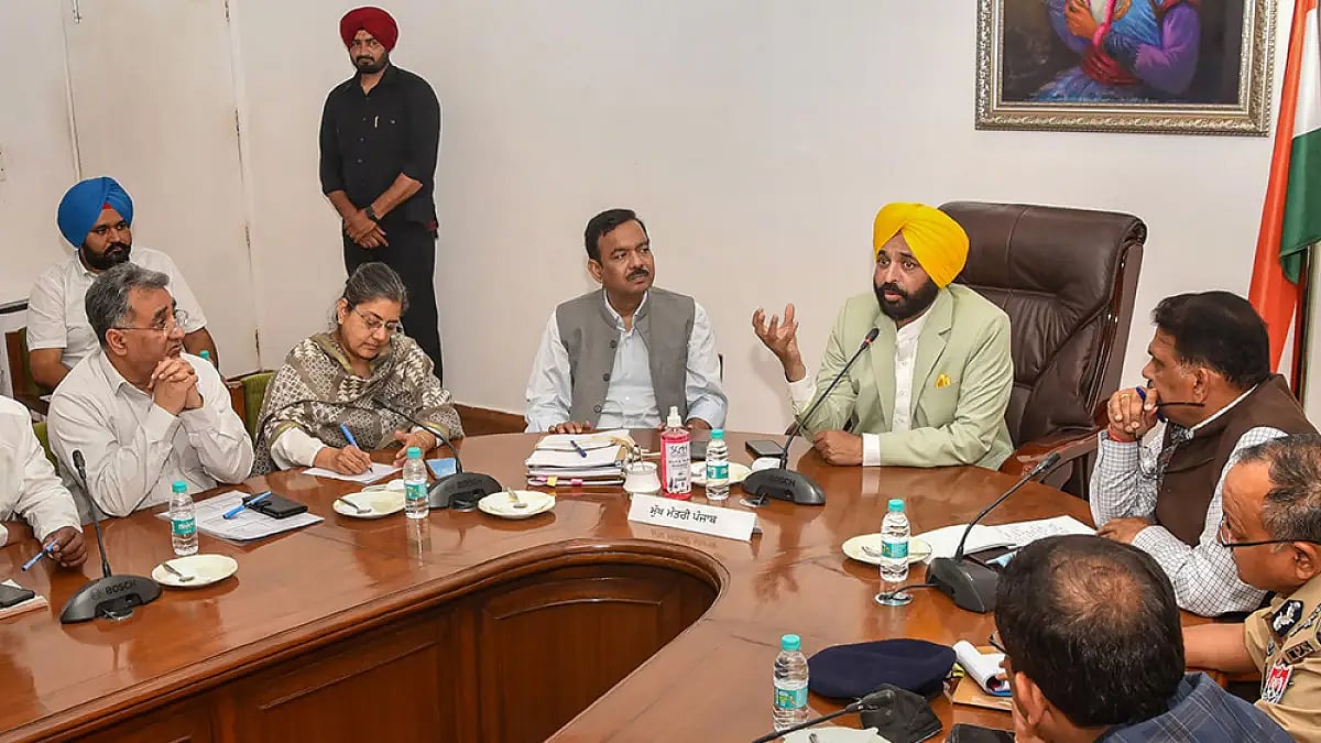 Bhagwant Mann meeting in Chandigarh 