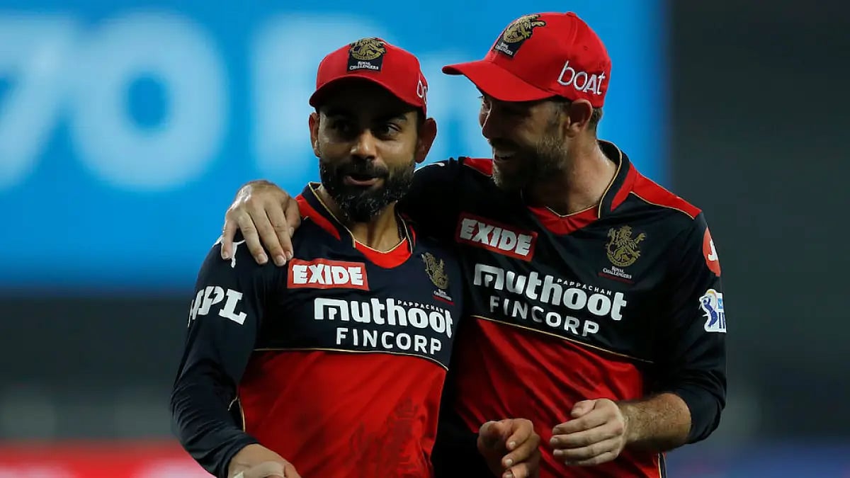 Virat Kohli, Glenn Maxwell.  - File 