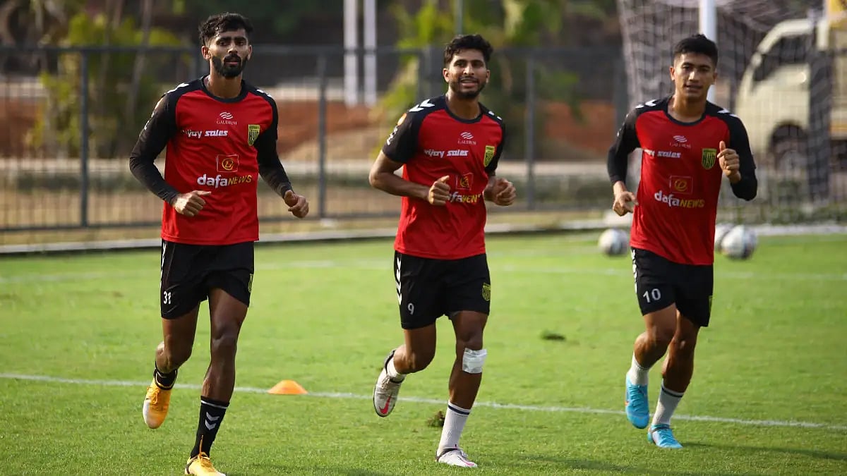 Hyderabad FC players gears up for the big ISL 2021-22 final against Kerala Blasters.