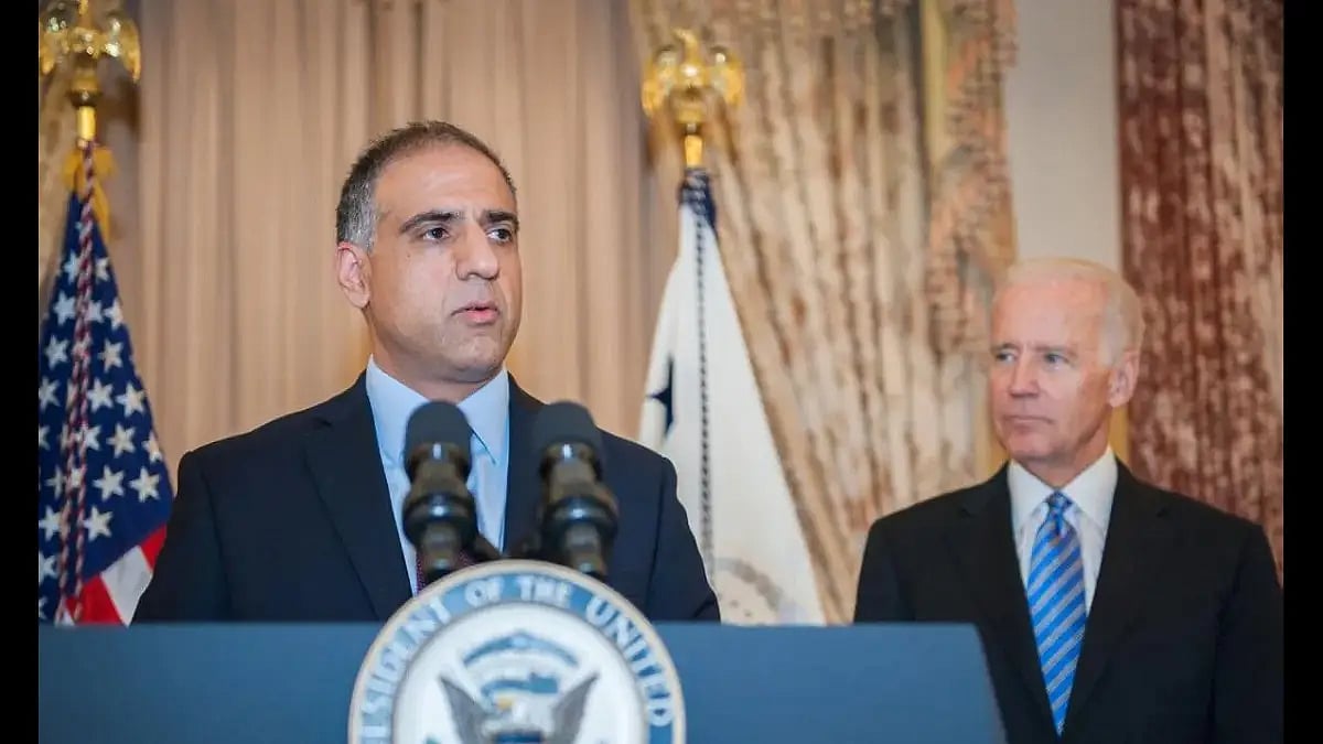 Indian-American diplomat Puneet Talwar with US President Joe Biden