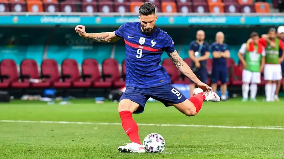 Olivier Giroud scored his 50th goal for France.