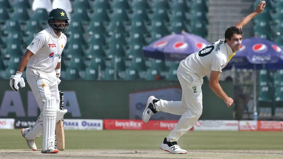 Australia captain Pat Cummins took 5/56 against Pakistan in the third Test on Wednesday in Lahore.  